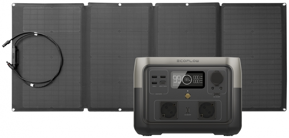 Elektrocentrála AKU EcoFlow River 2 Max + solár. panel 160 W EcoFlow