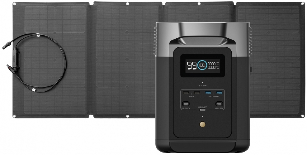 Elektrocentrála AKU EcoFlow Delta 2 + solární panel 160 W EcoFlow