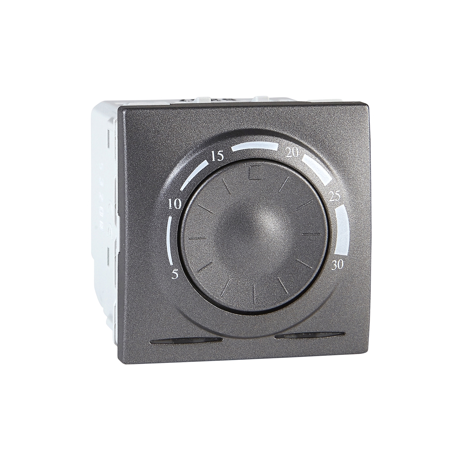 Termostat otočný Schneider Unica grafit