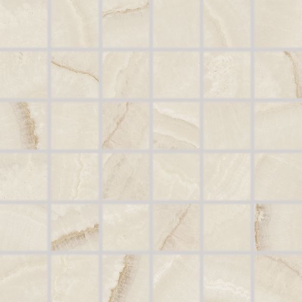 Mozaika Rako Onyx 5×5 cm (set 30×30 cm) tmavě béžová DDL06835 RAKO