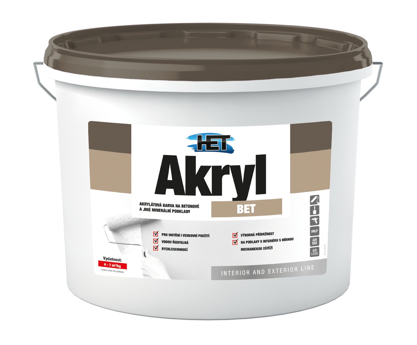 Barva HET Akryl BET šedá