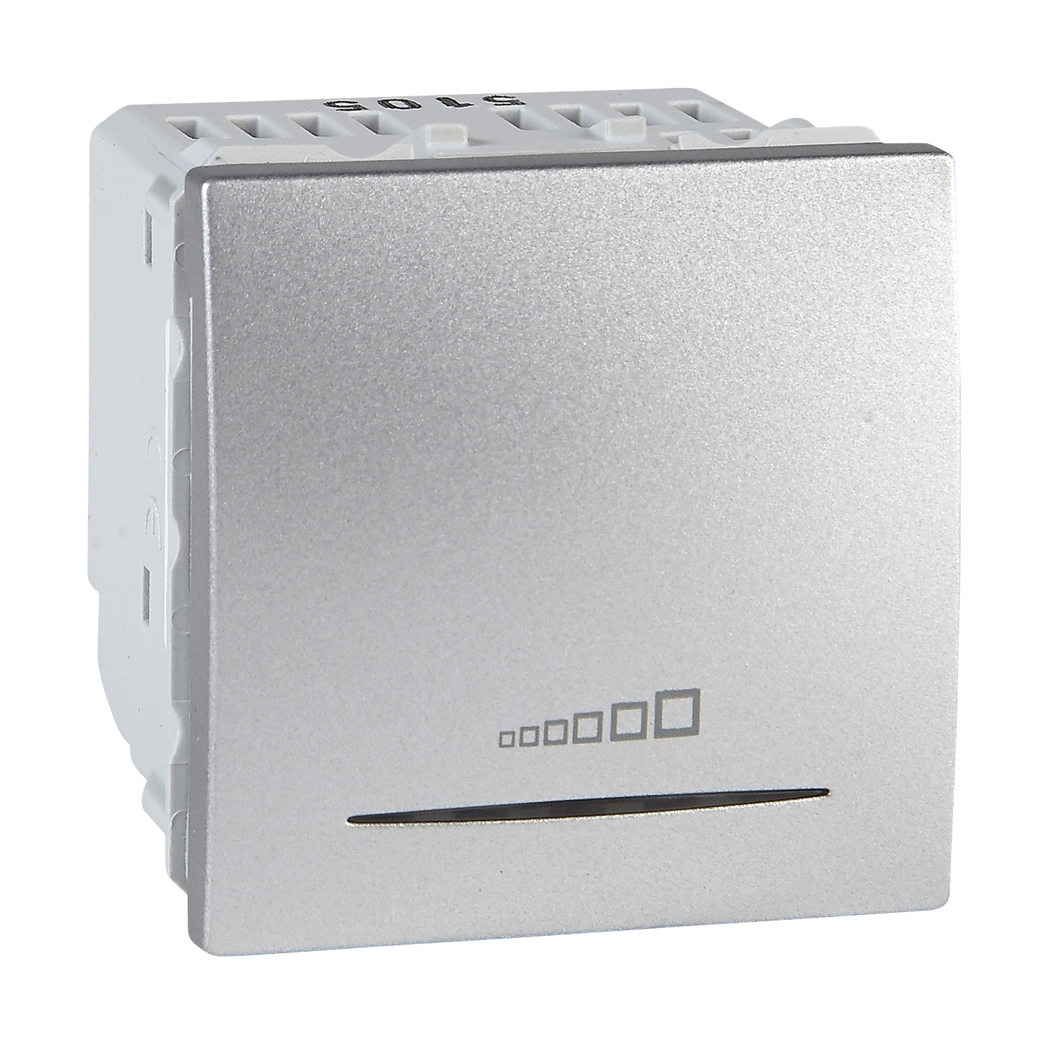 Stmívač tlačítkový Schneider Unica 20–350 W aluminium