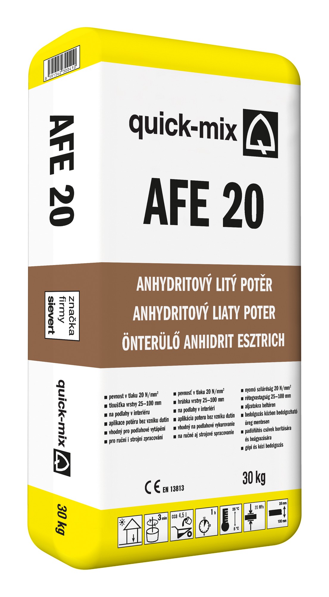 Potěr anhydritový litý Sakret/Quick-mix AFE 20 30 kg QUICK-MIX