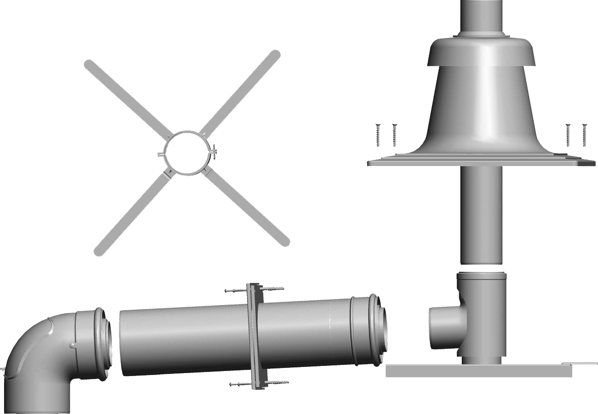 Sada připojovací DN 80/125 Wolf WOLF