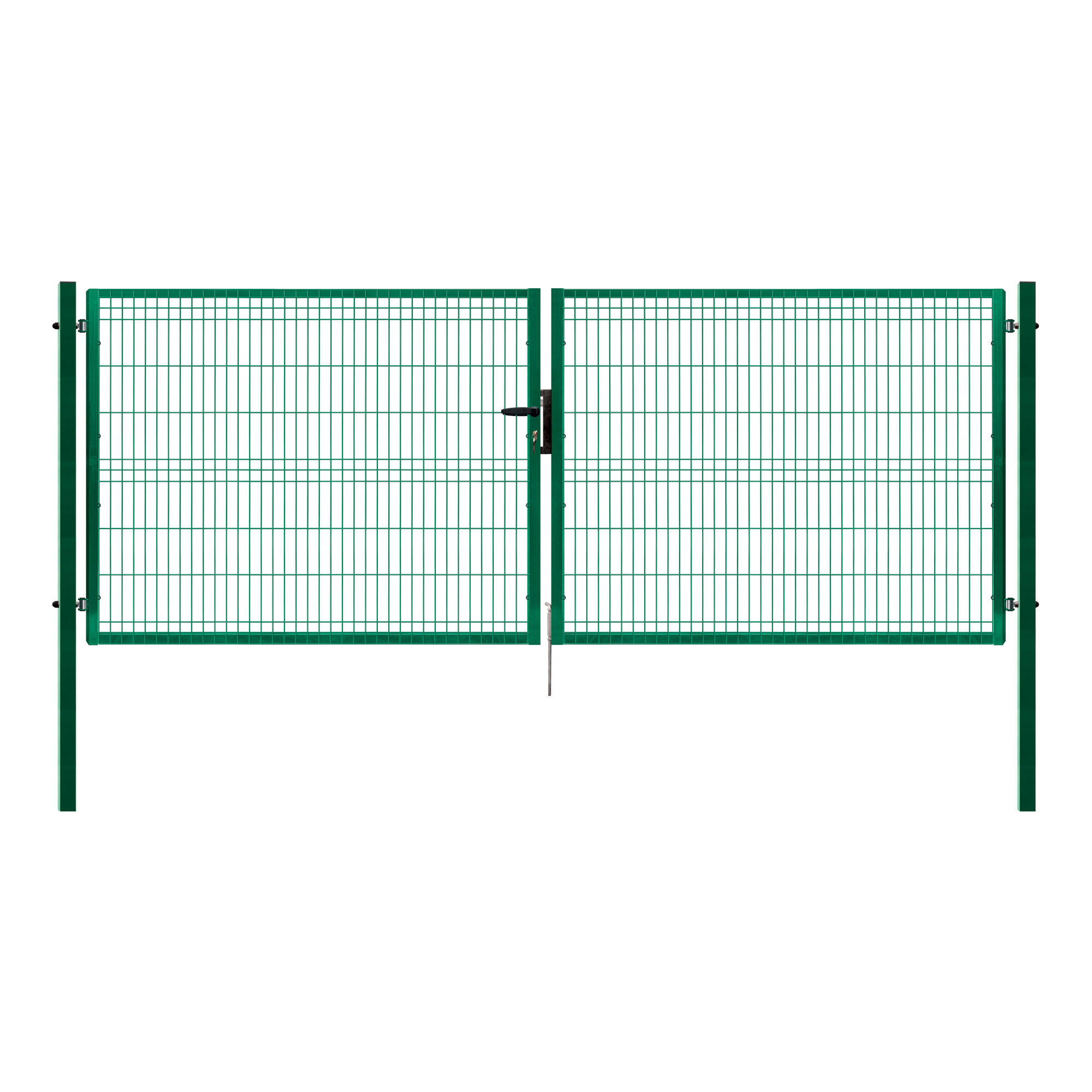 Brána dvoukřídlá Pilofor Zn + PVC zelená šířka 4