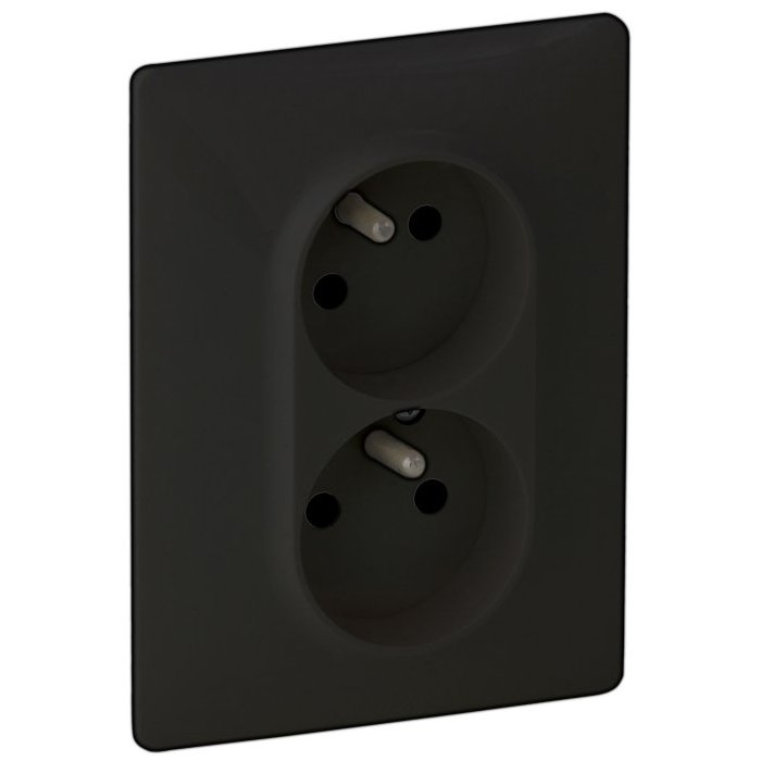 Zásuvka 230 V dvojnásobná Legrand Valena Life černá
