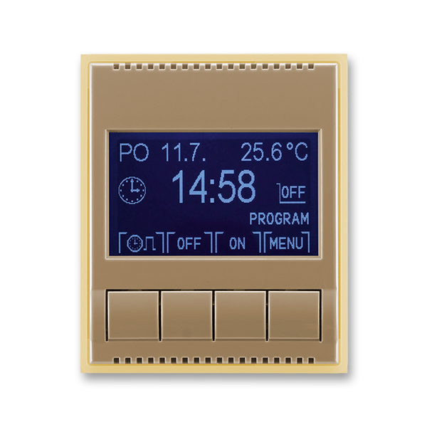 Hodiny spínací digitální ABB Element kávová