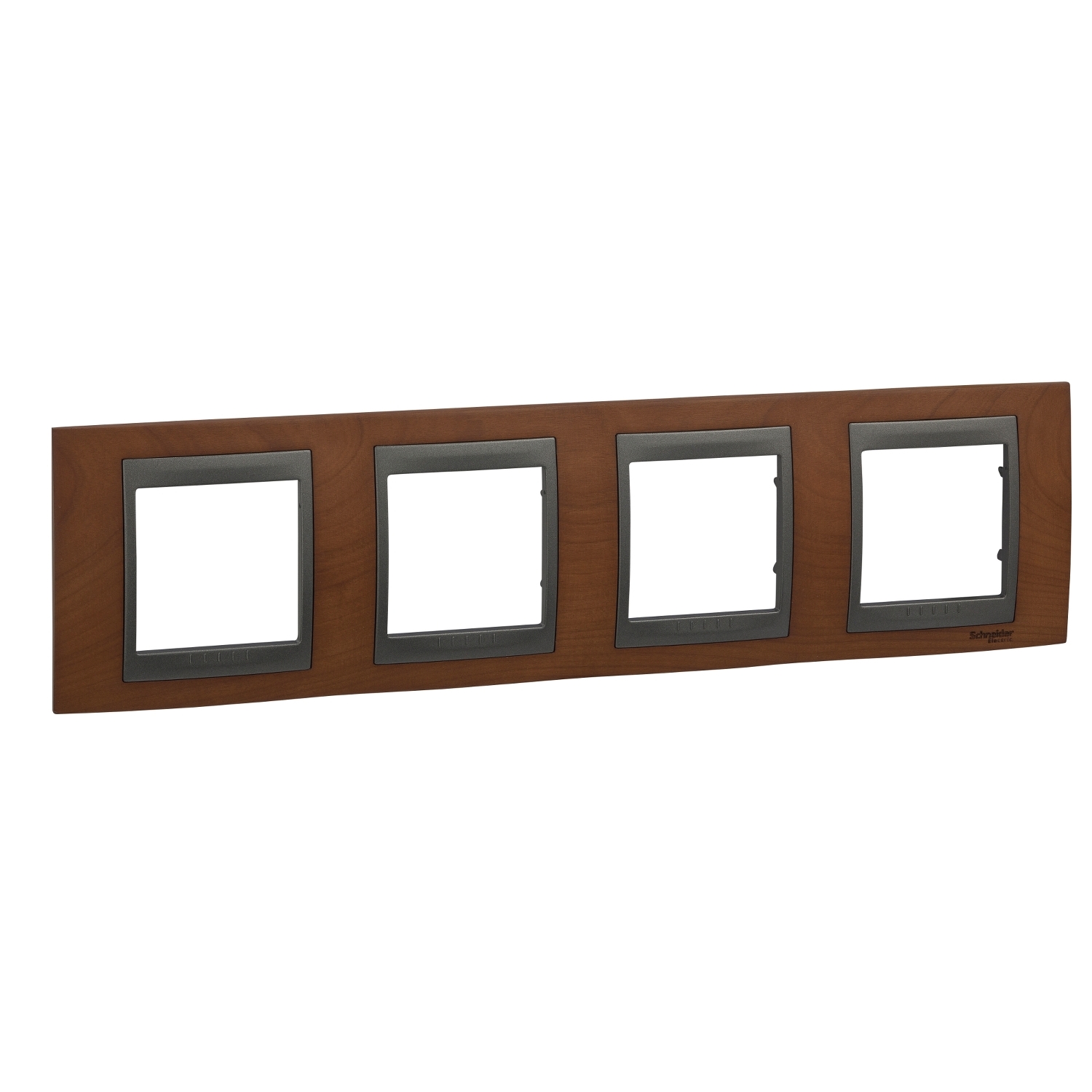 Rámeček Schneider Unica Top čtyřnásobný horizontální grafit