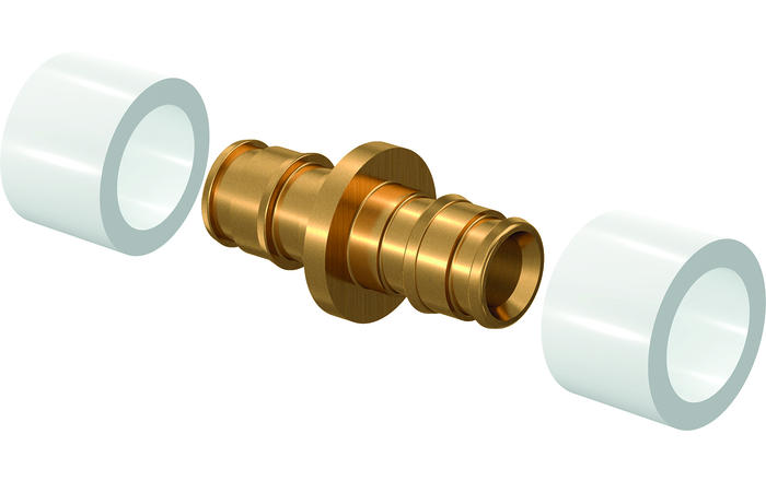 Spojka se dvěma PE-Xa kroužky Uponor Q&E 14×14 mm (10 ks/bal.) 1058659 UPONOR