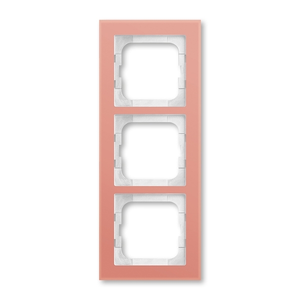 Rámeček ABB Busch-axcent trojnásobný sklo růžové ABB