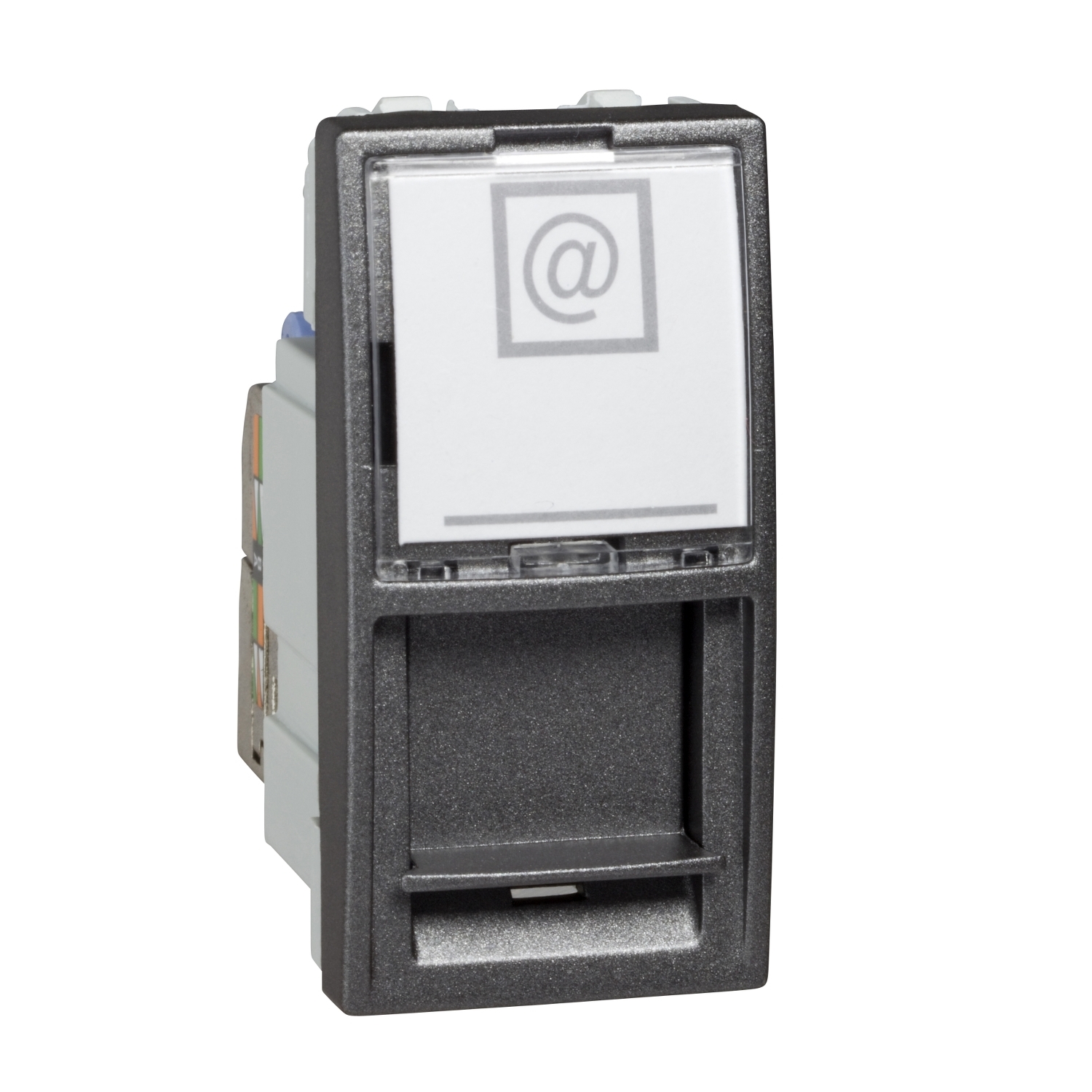 Zásuvka datová Schneider Unica CAT6 1× RJ45 STP stíněná grafit Schneider