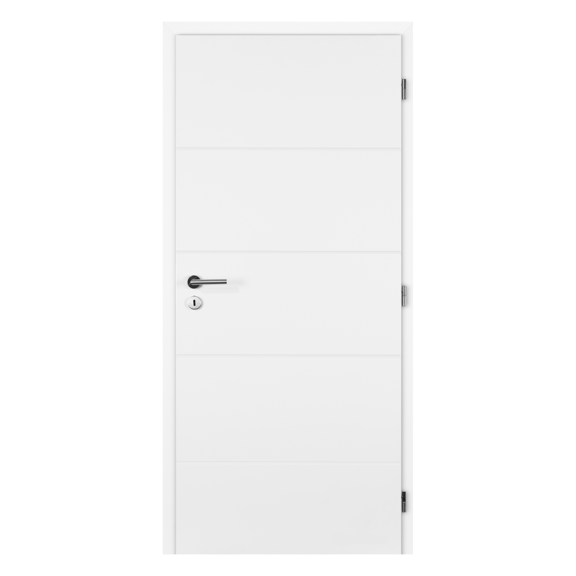 Dveře plné profilované Doornite Quatro bílé pravé 700 mm