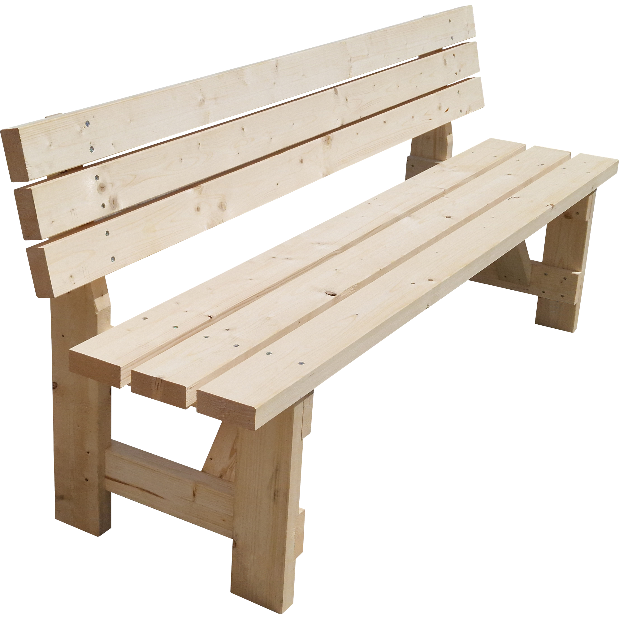 Lavice zahradní dřevěná s opěradlem 2 000×570×900(495) mm DEKWOOD