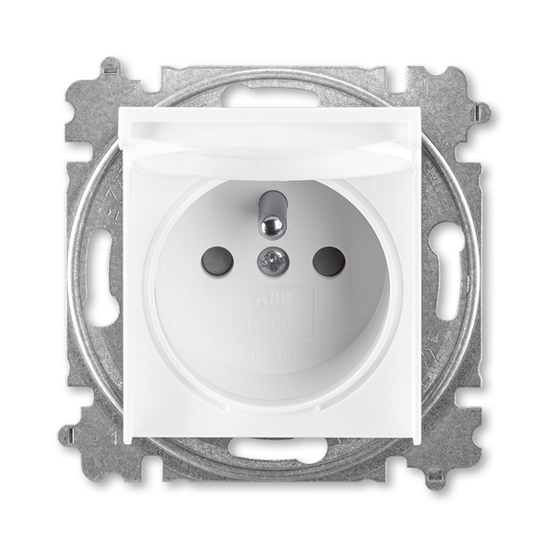 ROZBALENO - Zásuvka 1nás clonky víčko ABB Levit