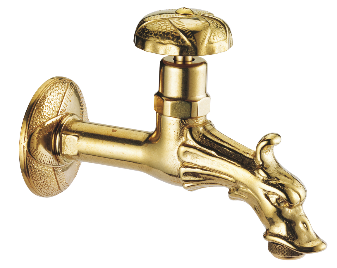 Ventil zahradní Renesance oliva zlatý