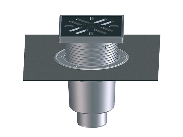 Vtok velkokapacitní HL616HLW/1 Perfekt DN 100 svislý odtok s asfaltovou izolační manžetou