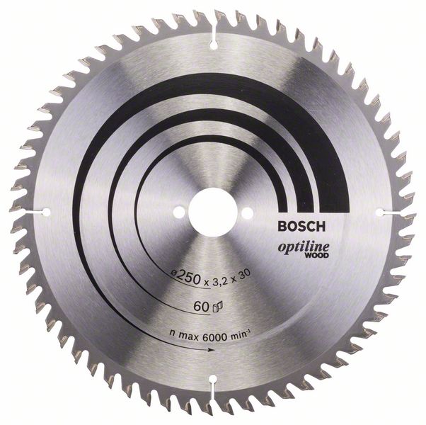 Kotouč pilový Bosch Optiline Wood 250×30×3