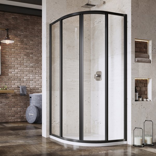 Kout sprchový Ravak SKCP4 900×900 mm black/transparent R500 RAVAK