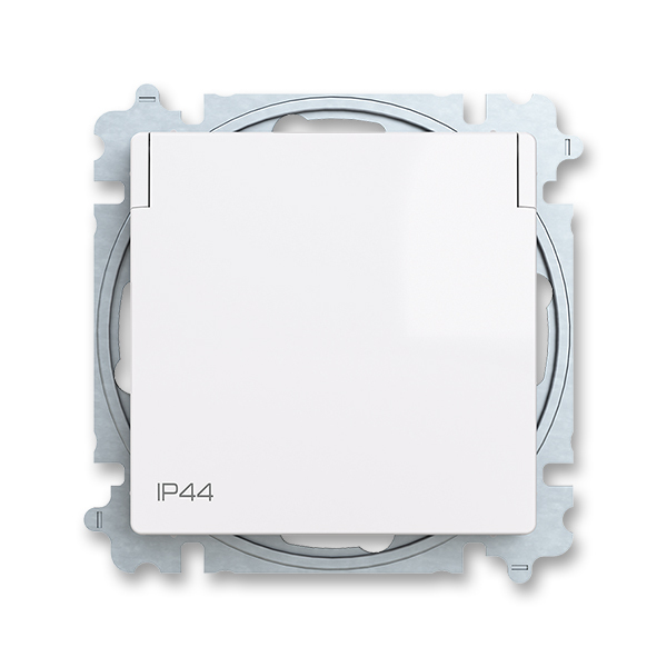 Zásuvka 230 V jednonásobná ABB Zoni IP 44 bílá ABB