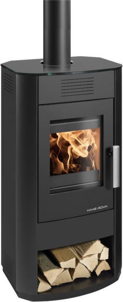 Kamna krbová Haas+Sohn Salerno II černá/skleněné víko HAAS