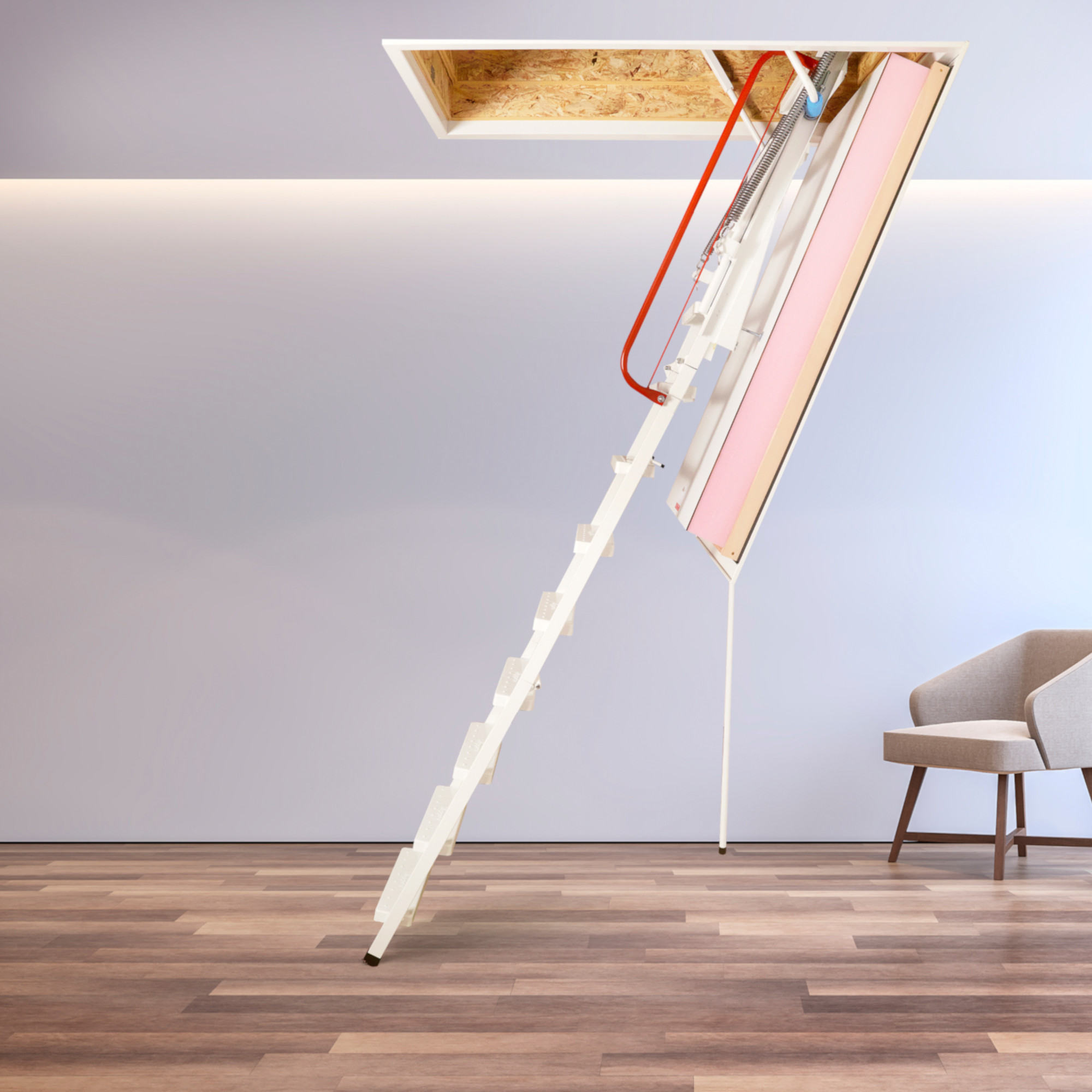 Schody půdní protipožární WIPPRO KLIMATEC 160 70×120 cm WIPPRO