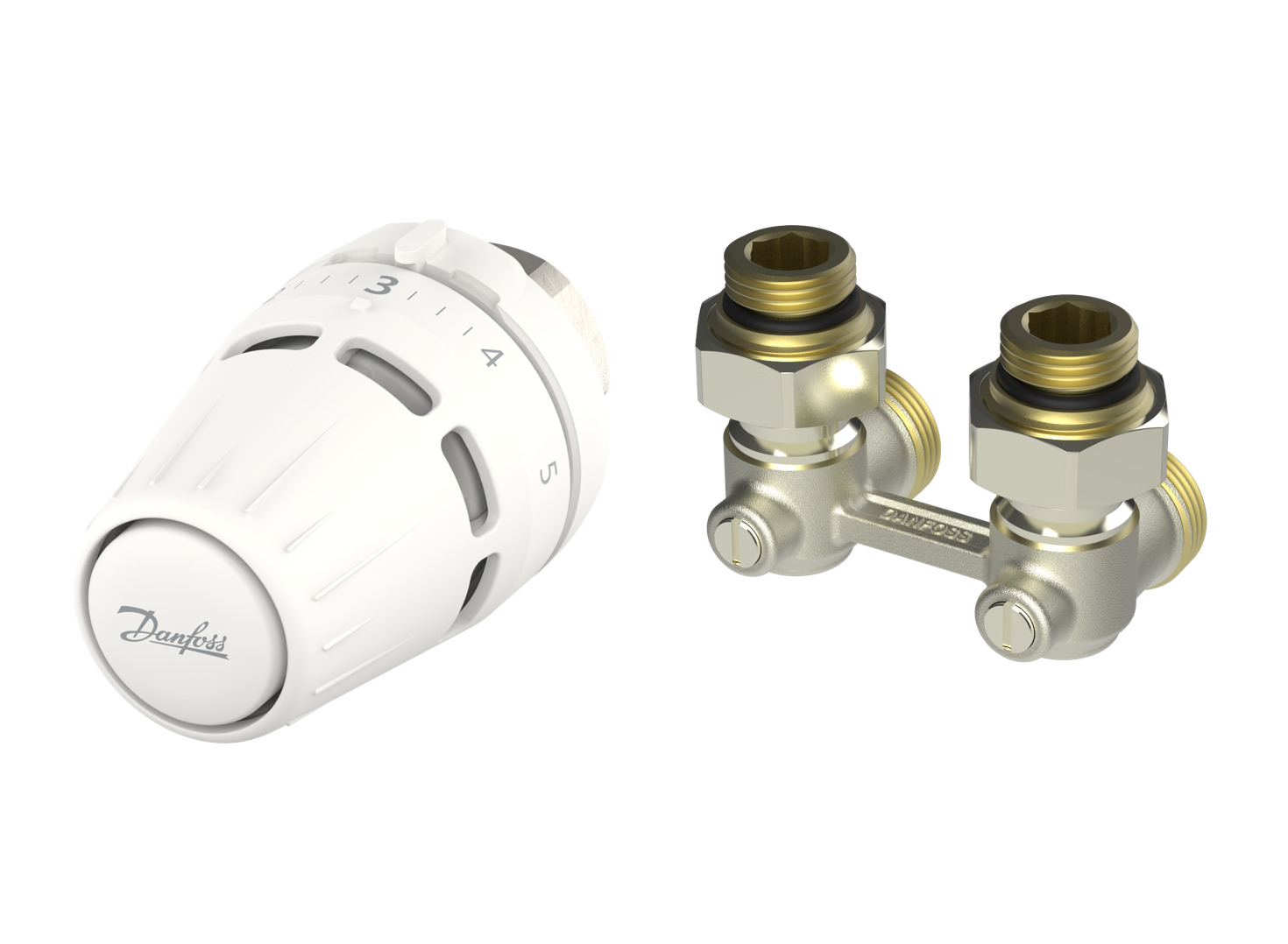 Sada Danfoss Regus + RLV-KB rohová