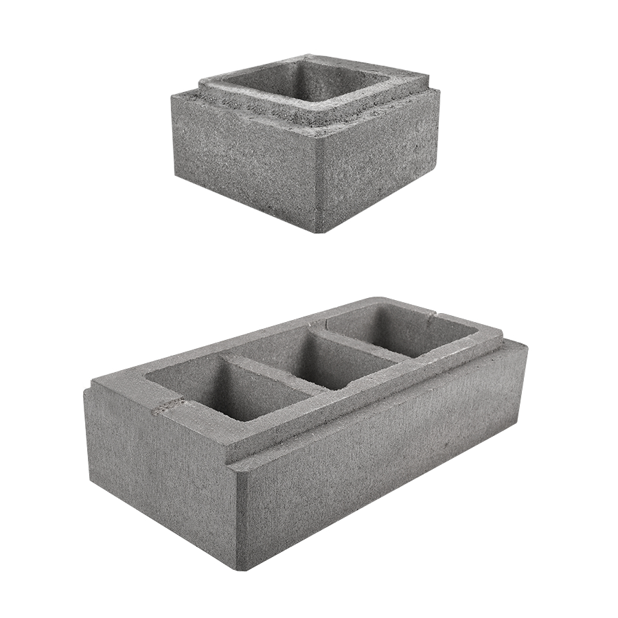 Tvárnice plotová DITON VERSO koncová přírodní 300×300/600×150 mm DITON