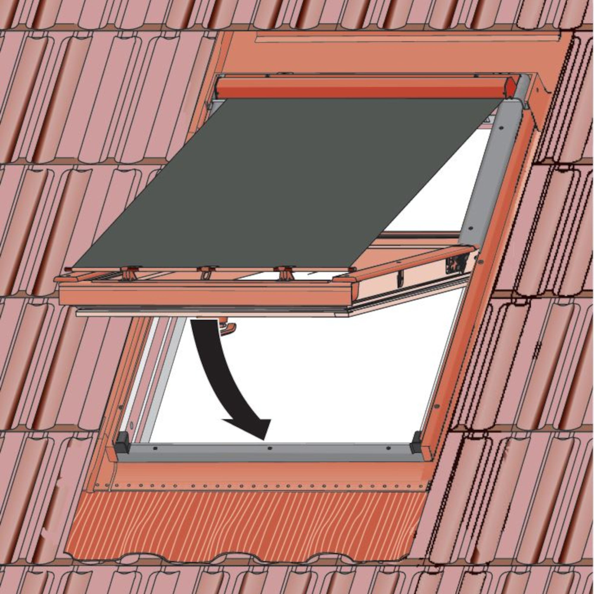 Markýza venkovní Tondach Exterior blind TEB 089 07 78×140 Tondach