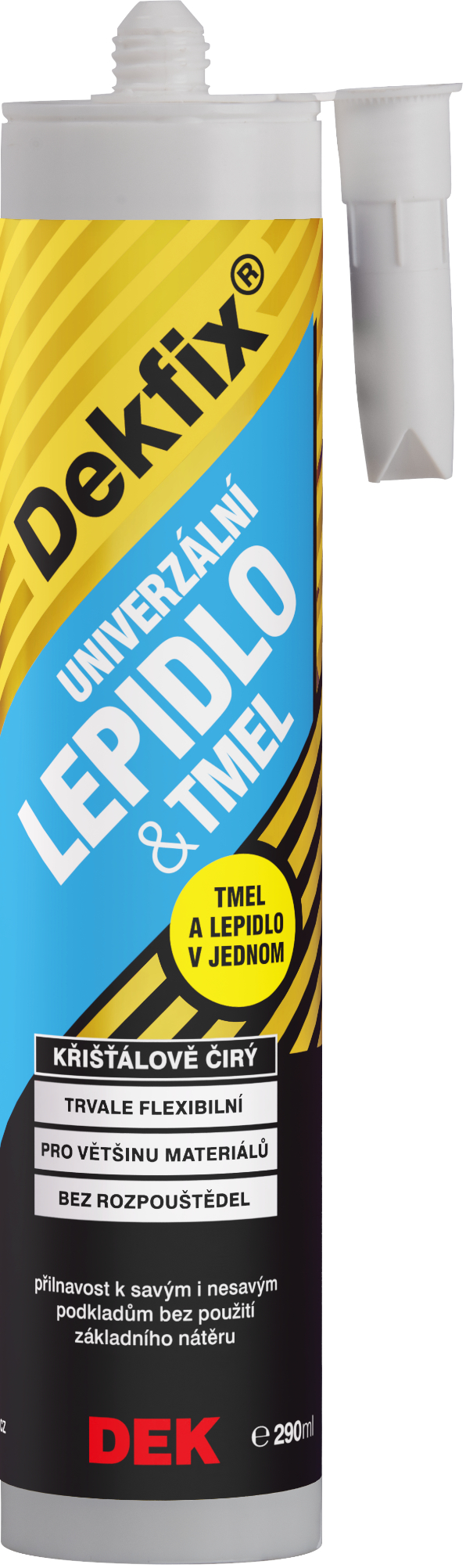 Lepidlo a tmel univerzální DEKFIX čiré 290 ml DEK