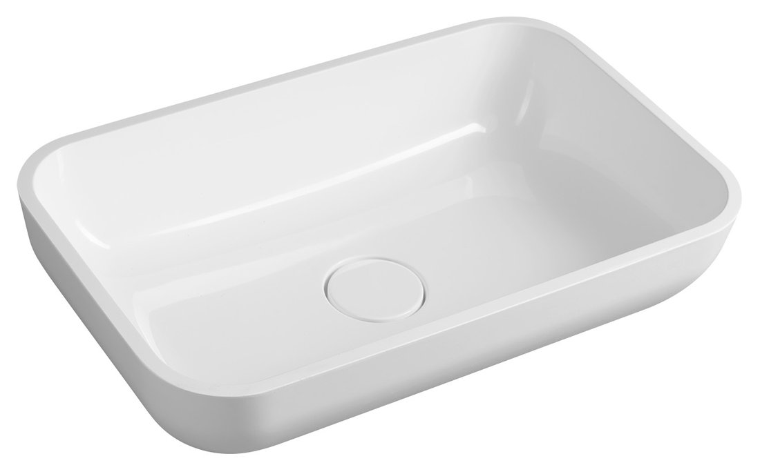 Umyvadlo na desku Sapho Menar 600×380 mm kryt výpusti ME600