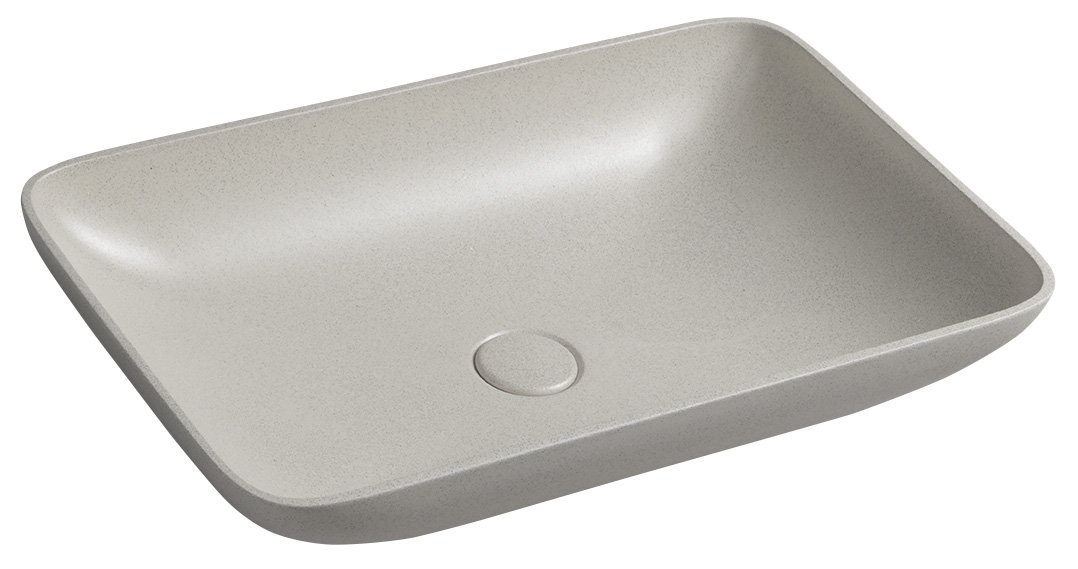 Umyvadlo betonové na desku Sapho Infrane 565×370 mm včetně výpusti