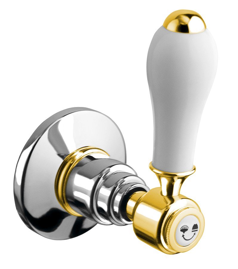 Přepínač podomítkový Sapho Antea DEVIN102 páčka chrom/zlato