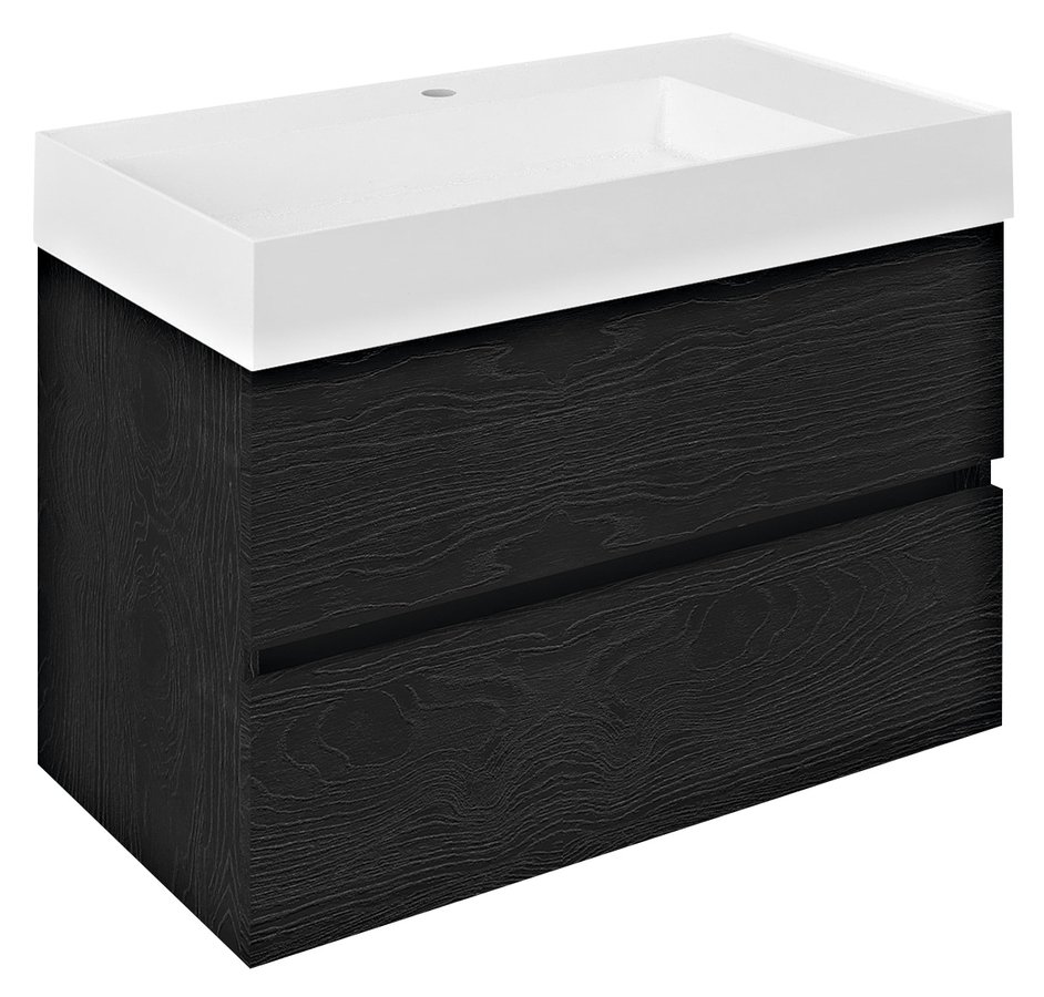 Skříňka umyvadlová 820×500×435 mm dub černý DT085-1818