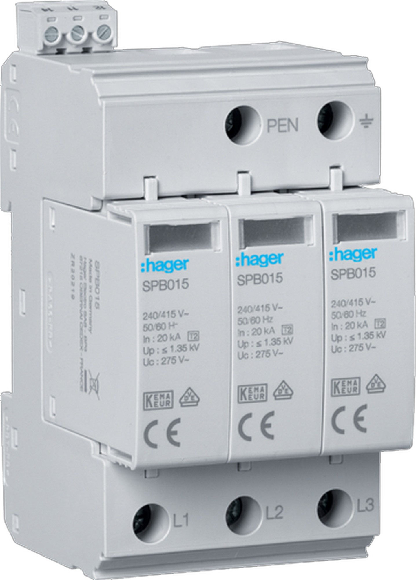 Svodič přepětí T2 Hager SPB315 Hager