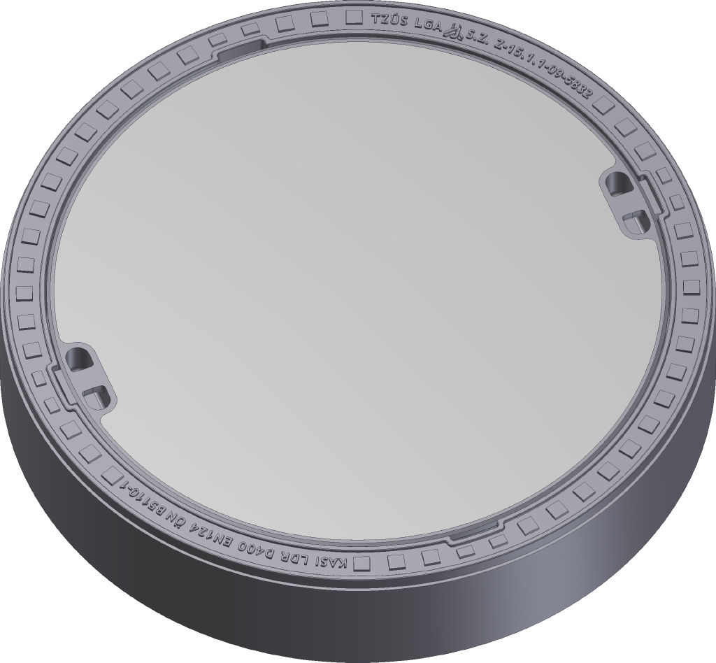 Poklop šachtový DITON D400 BEGU v litinovo-betonovém rámu bez odvětrání