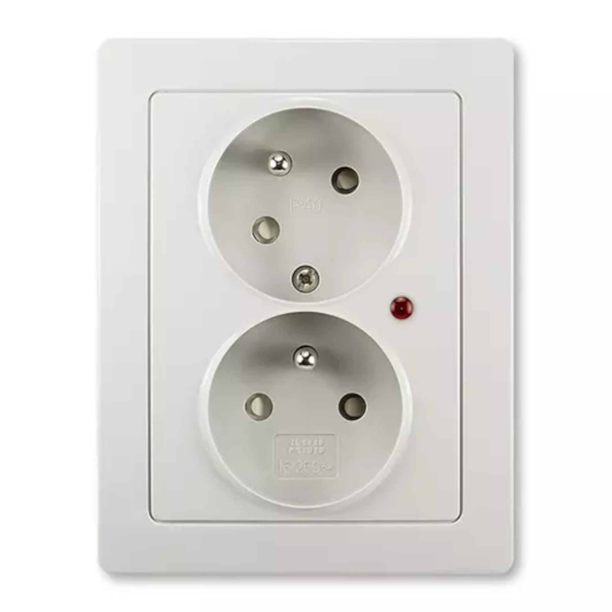 Zásuvka 230 V dvojnásobná ABB Swing L IP 40 s optickou signalizací světle šedá ABB