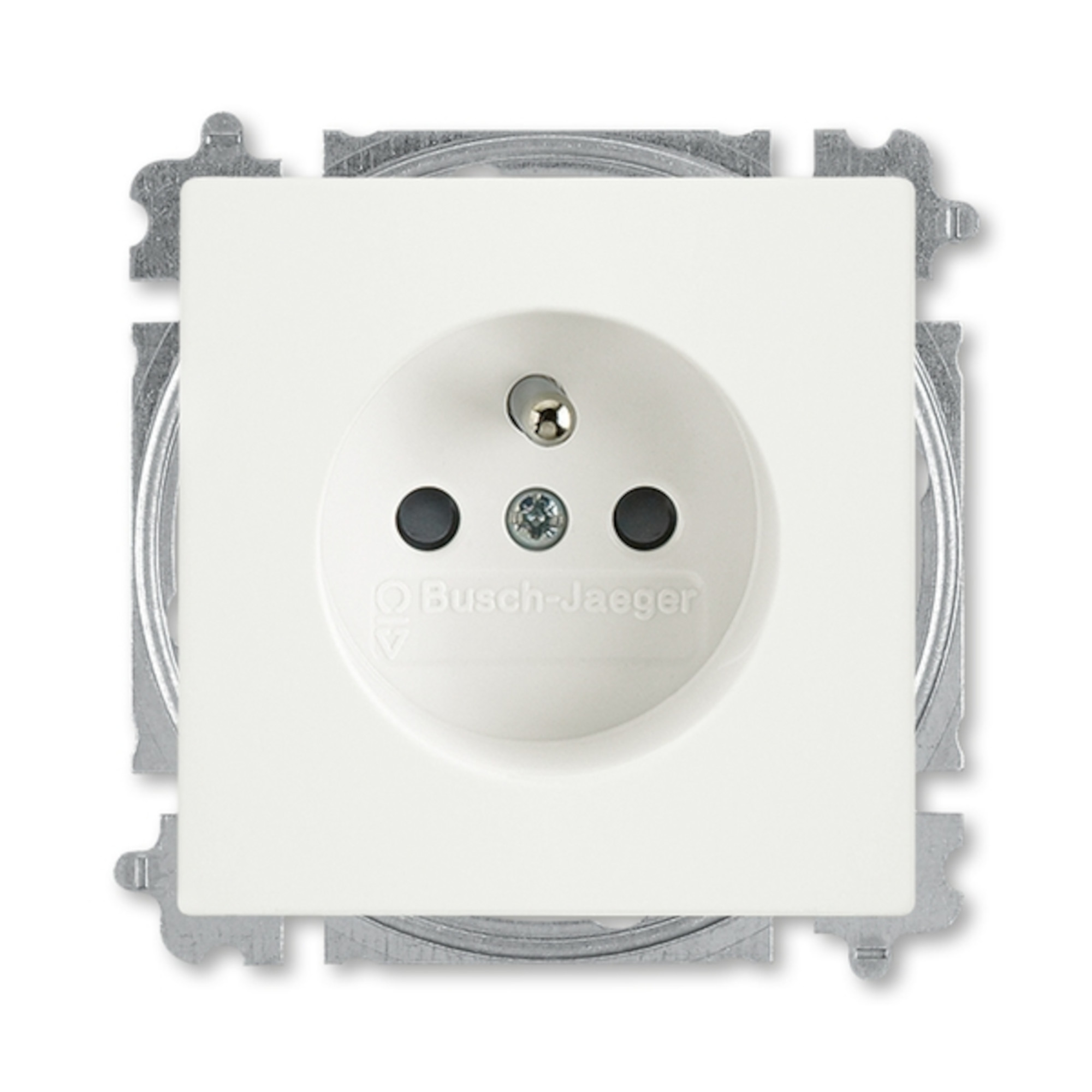 Zásuvka 230 V jednonásobná ABB Future s ochranným kolíkem mechová bílá ABB