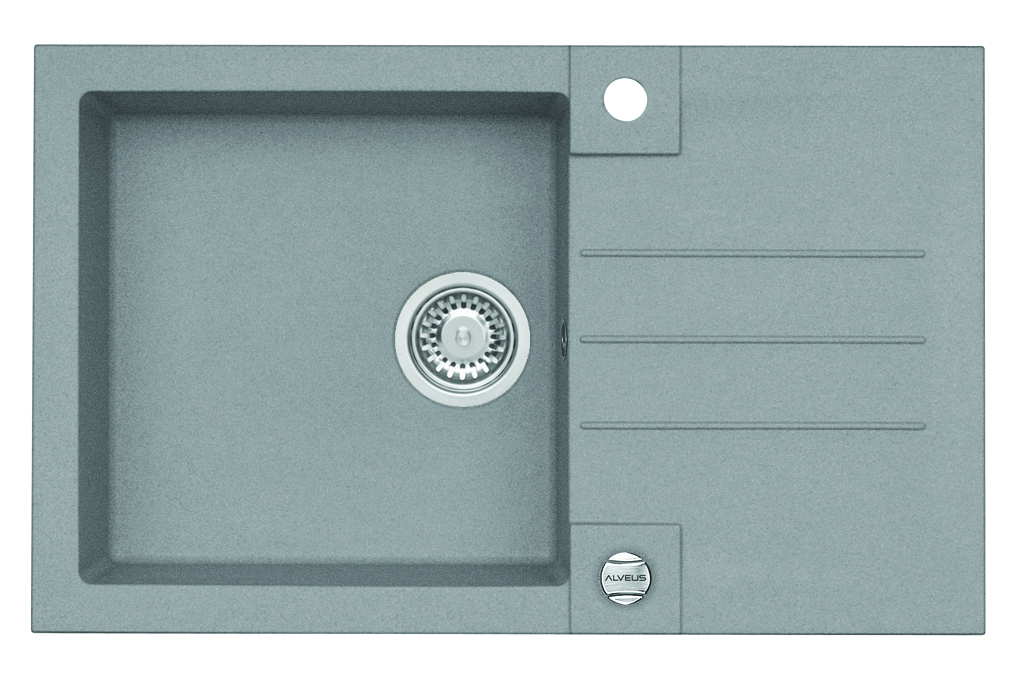 Dřez granitový s odkapem Alveus Rock 130 780×480 mm concrete ALVEUS