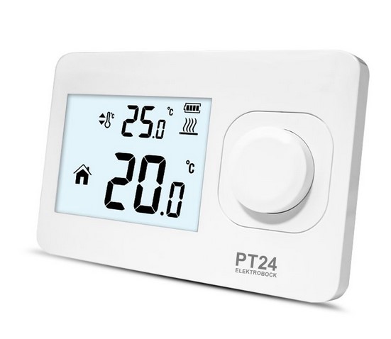 Termostat drátový digitální Elektrobock PT24 bílý ELEKTROBOCK
