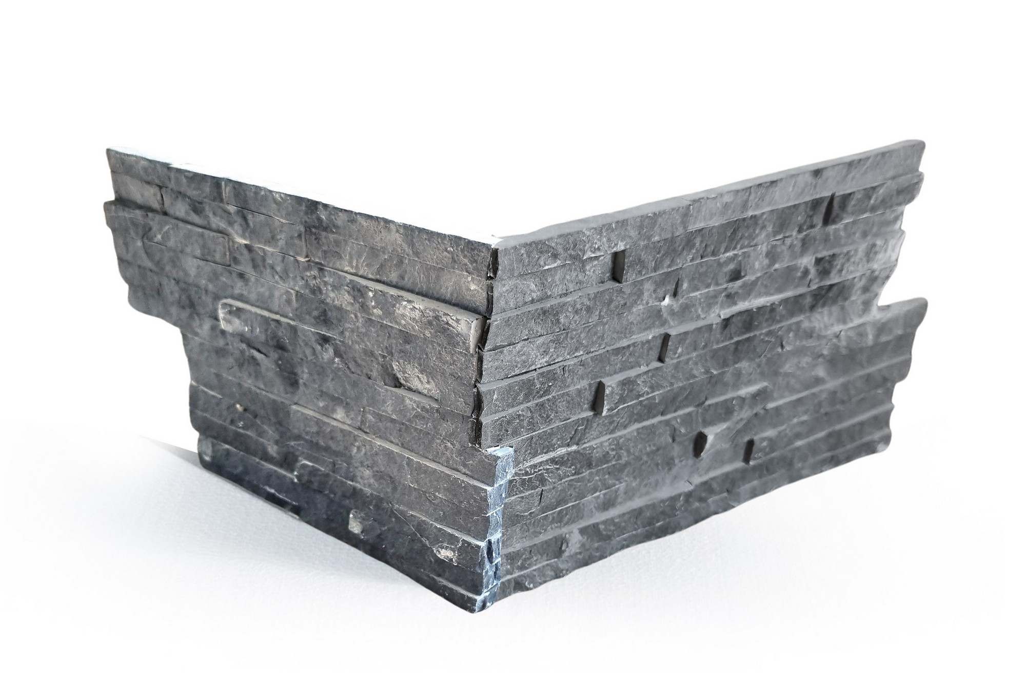 Obklad kamenný lepený DEKSTONE N 3003 Black Slate břidlice rohový – tenký pásek DEKSTONE