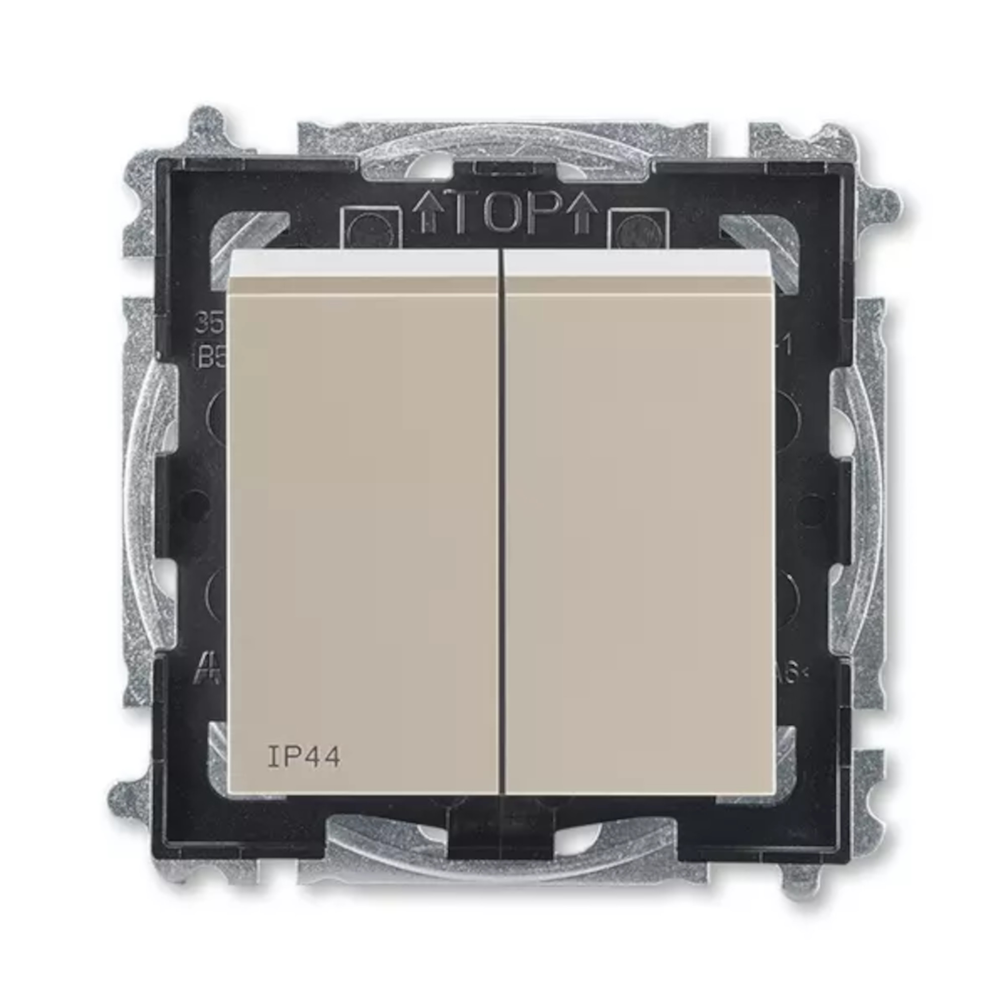 Přepínač seriový ABB Levit IP 44 zapuštěný macchiato/bílá ABB