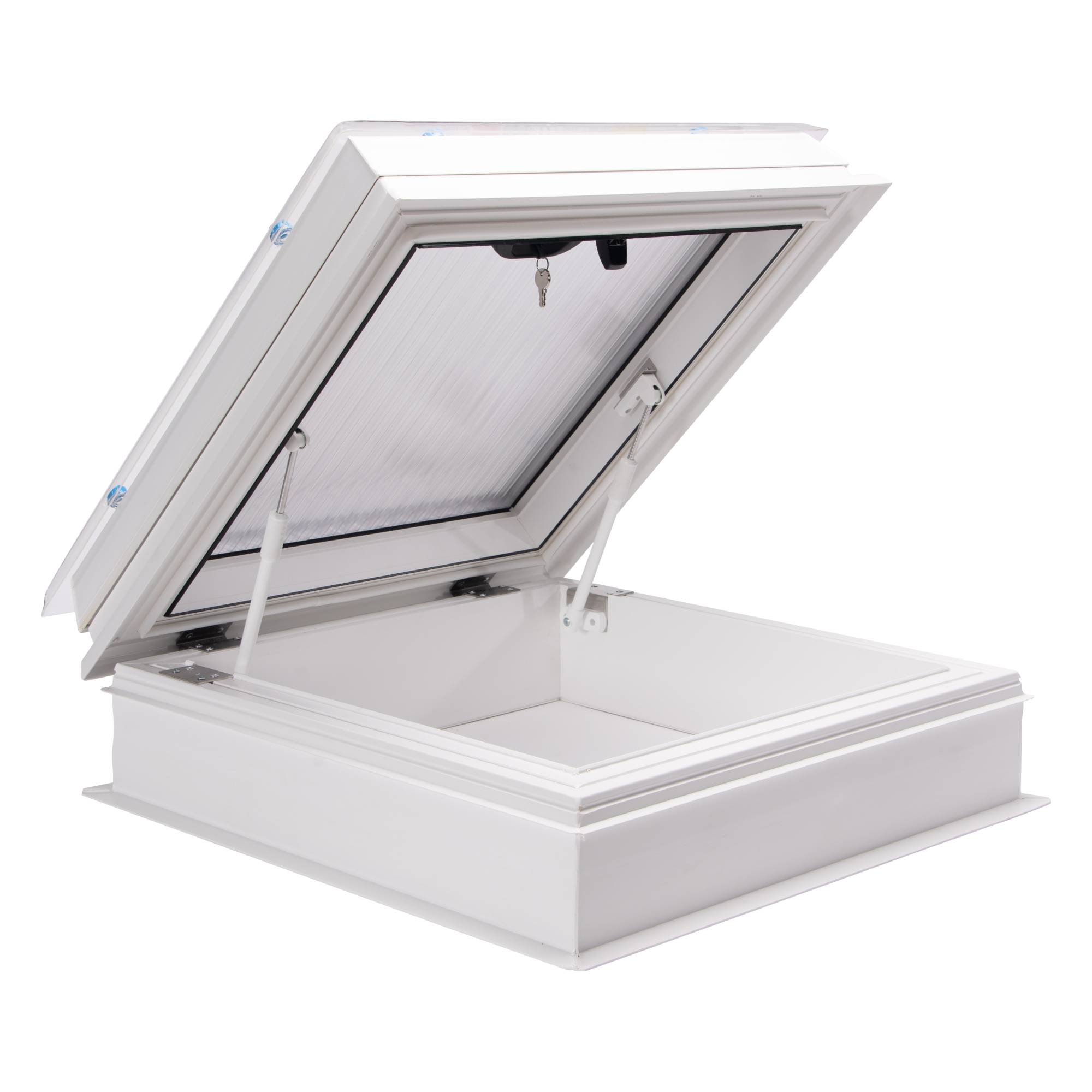 Výlez kopulový průhledný DEKLIGHT ACG OTV/pVYz kop/PC manžeta 60 cm 100×100 cm DEK