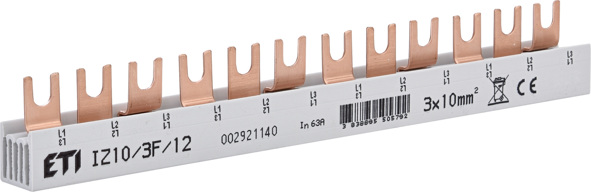 Lišta propojovací ETI IZ10/3F/12 3pól 10 mm2 ETI