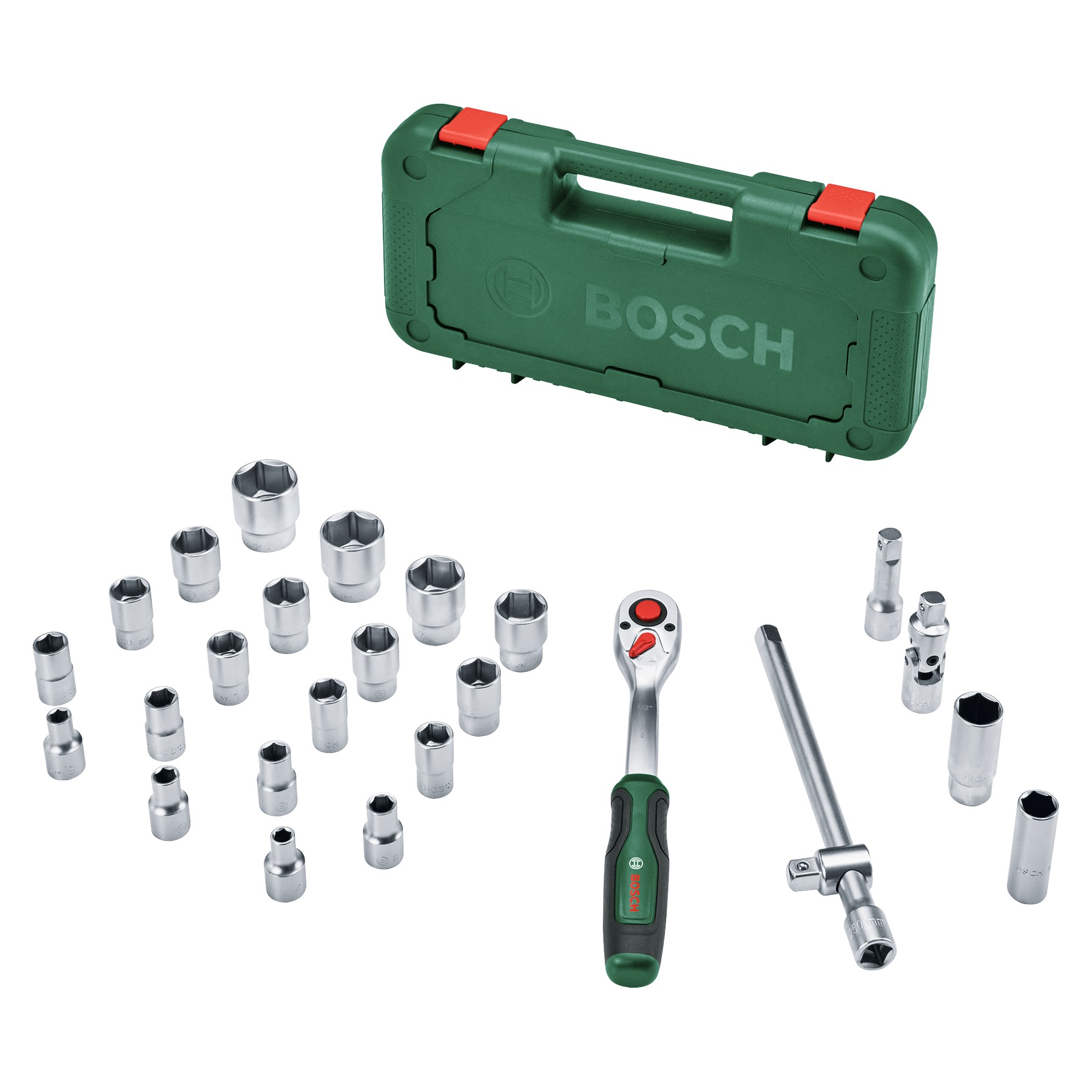 Sada hlavic s ráčnou Bosch 1/2" 25 ks Bosch