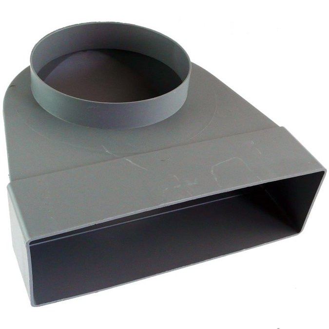 Potrubí čtyřhranné koleno přechodové Regulus 125/60×200 mm 90 ° Regulus