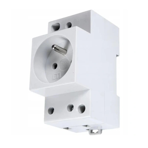 Zásuvka na DIN lištu ETI t-2P+Z P ETI