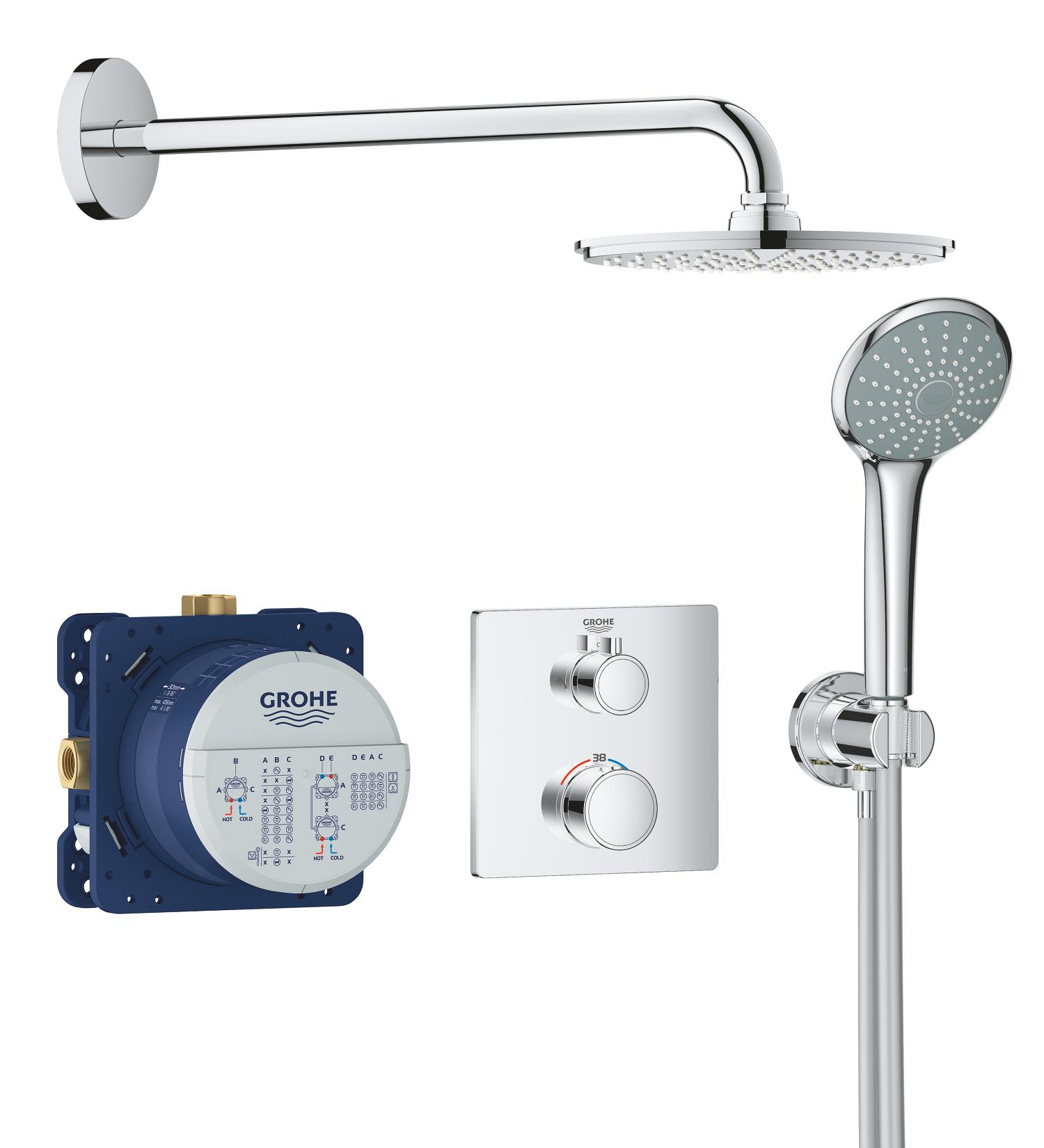 Systém sprchový termostatický Grohe Grohtherm s Rainshower Cosmopolitan 210 34734000 GROHE