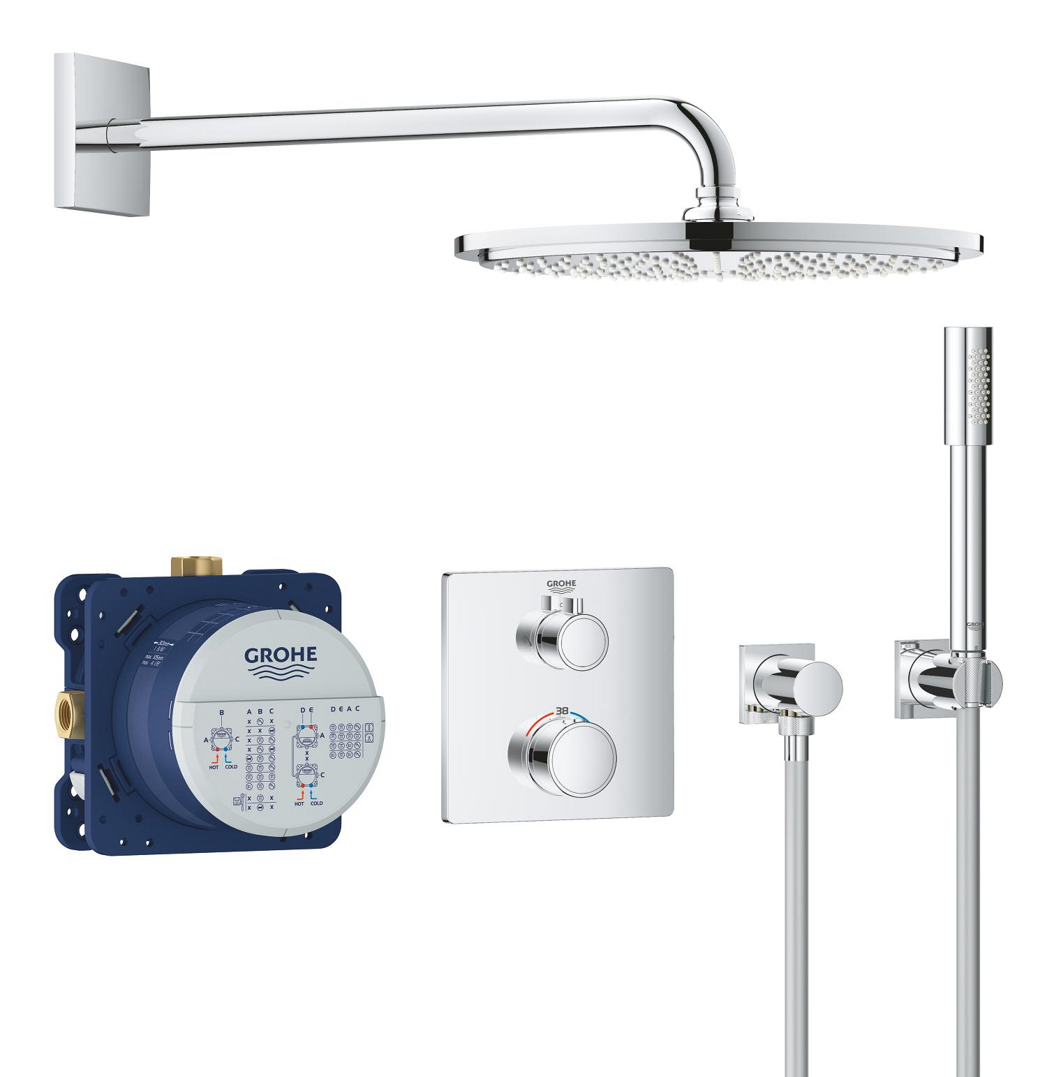Systém sprchový termostatický Grohe Grohtherm s Rainshower Cosmopolitan 310 34730000 GROHE
