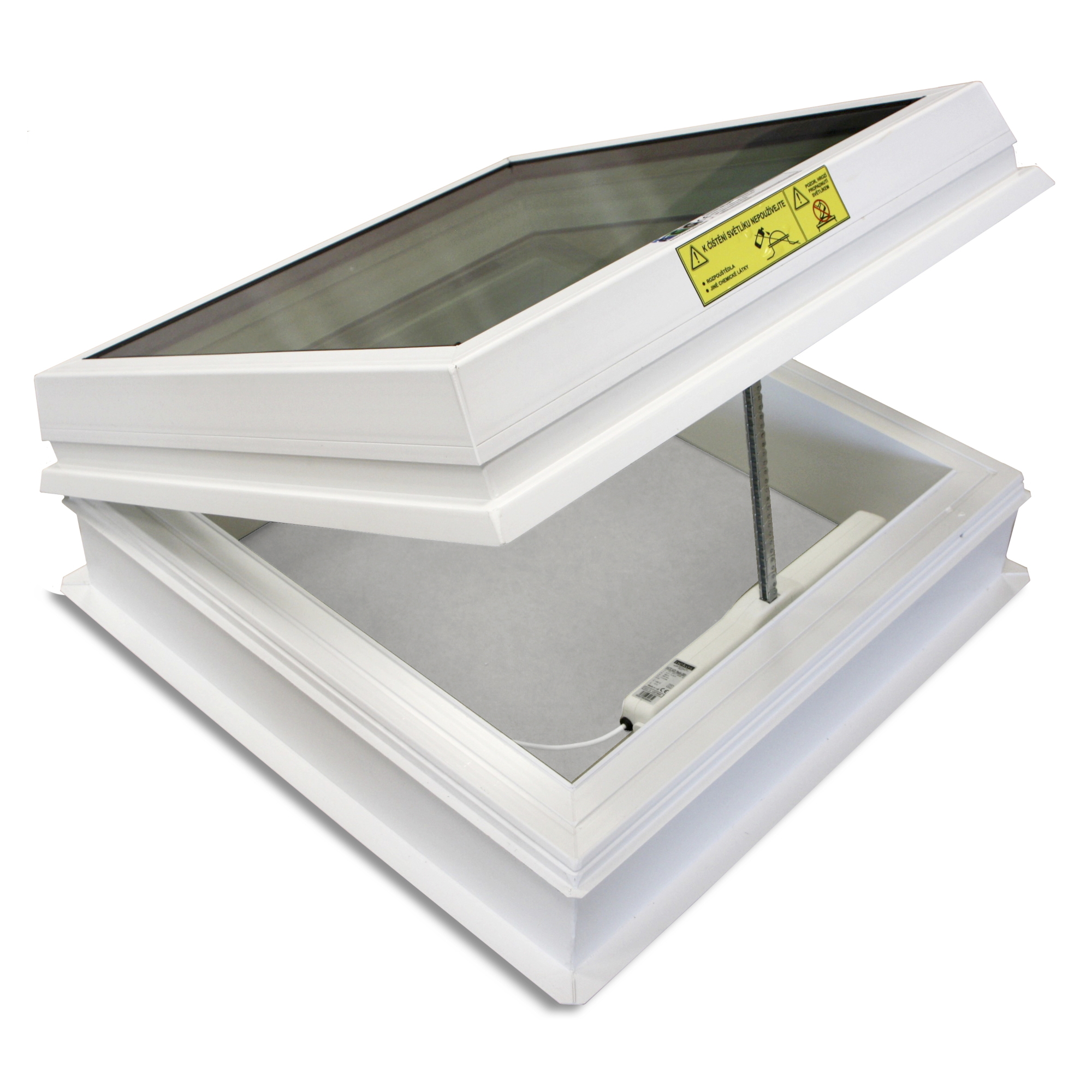 Světlík plochý otevíravý DEKLIGHT BOX ACG/OPE/EL trojsklo manžeta 15 cm 80×130 cm DEK