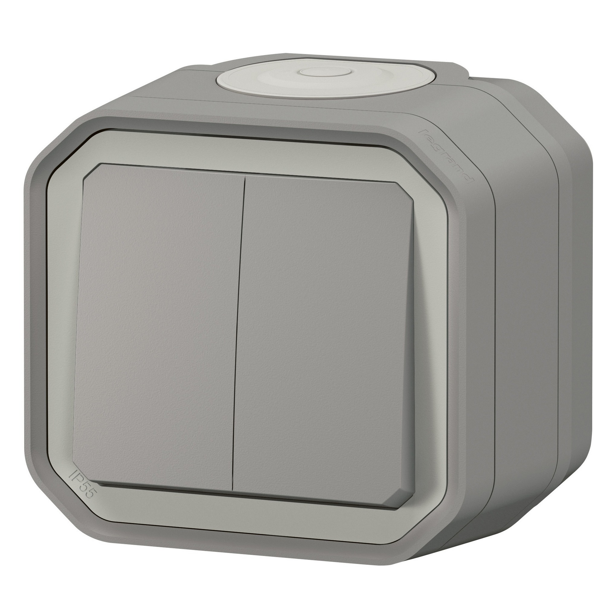 Přepínač střídavý dvojitý řazení 6+6 Legrand Plexo šedá Legrand